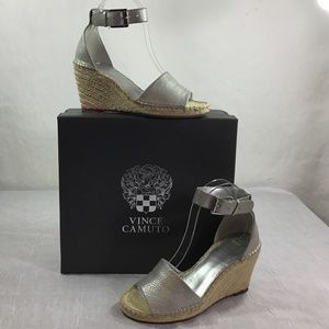 Vince Camuto Andorra Metal Silver Espadrilles